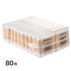 딥톡 순면 나무 면봉 DT0040, 100개입, 80개