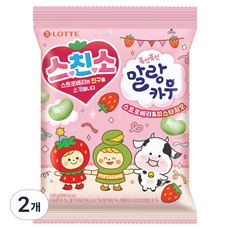 LOTTE 樂天 Mallang Cow 搖搖糖 草莓&開心果, 2個, 158g