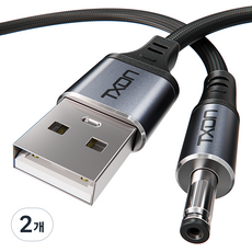 티엑스온 USB 전원케이블 DC 5v 외경 3.5mm 케이블, 0.8m, 2개