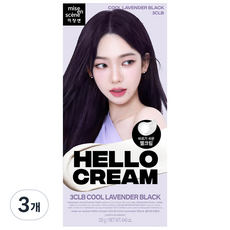 미쟝센 뉴 헬로크림 염모제 125g, 3CLB 쿨라벤더블랙, 3개