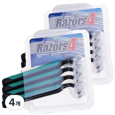 Razors 4女用美體刀 綠色, 4個, 4入