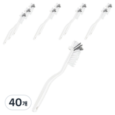 리빙홈디테일 다용도 싱크대 배수구 청소솔, 화이트, 40개