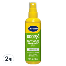 닥터숄 ODOR-X 프로바이오틱 풋 스프레이, 1개입, 2개