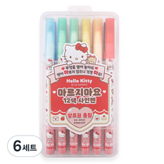마르지마요 산리오 캐릭터즈 사인펜 12종 세트, 헬로키티, 6세트