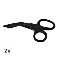 ALL-ROUNDED 全展 不鏽鋼抗沾黏剪刀 - 19cm(長), 日本420J2不鏽鋼材質, 台灣產, 黑色, 2支