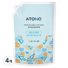 아토앤오투 프리미엄 섬유유연제 포레스트프레쉬향 리필, 1L, 4개