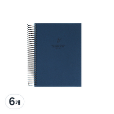 톡톡팬시 인덱스 심플 스프링노트, 네이비, 6개