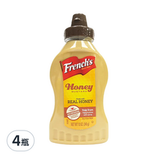French's 蜂蜜芥末醬，100% 美國蜂蜜，不含高果糖，無麩質, 12oz, 4瓶