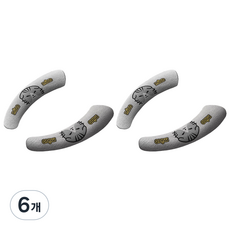 高彈力馬桶坐墊, 6個, 灰色貓咪