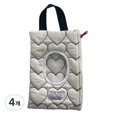 Harui 攜帶式濕紙巾收納袋 大型, 白色, 4個