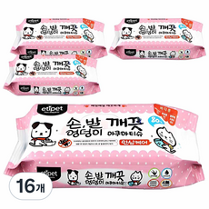에티펫 반려동물 손발엉덩이 깨끗 아쿠아티슈, 80개입, 16개