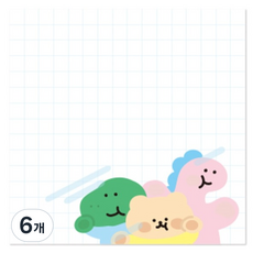 YANGJISA 鬧哄哄便條紙, 窗戶, 80張, 6個