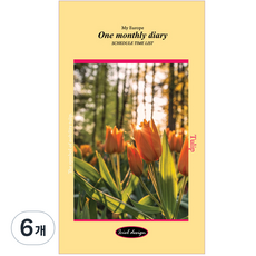 아이씨엘디자인 컬러 유럽 한달 다이어리, 튤립, 6개