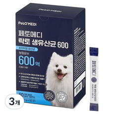 페토메디 강아지 락토 생유산균 600억 영양제 60포, 60g, 장건강/유산균, 3개