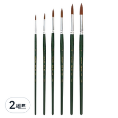 morning glory 美術水彩畫筆6支組, 2號, 4號, 6號, 8號, 10號, 12號, 2套