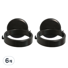 WINPRICE 輕薄吹風機架, 黑色, 6個