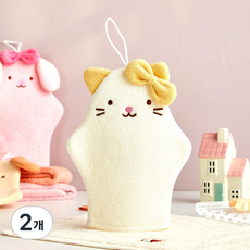 Modern House Happy Spring 貓咪沐浴手套, 2個, 1入, 混色