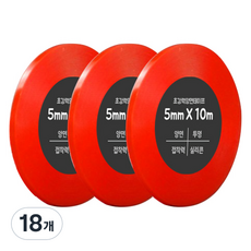 다다 초강력 양면테이프 5mm x 10m, 투명, 18개