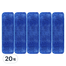청소해결사 극세사 밀대용 고급 루프 패드 블루, 20개