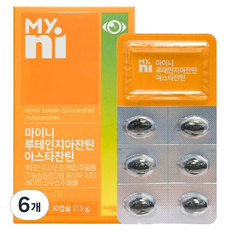 마이니 루테인지아잔틴 아스타잔틴, 30정, 6개