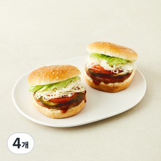프레시오늘 신선냉장 우리 야채 오리지널 수제버거, 160g, 4개