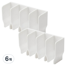인앳홈 무타공 튜브 정리 클립 4단 ONE SIZE, 화이트, 6개