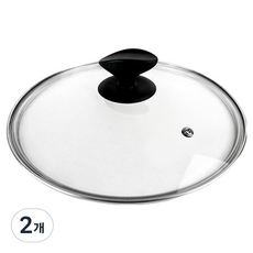 발룬피니 넘침방지 강화유리 뚜껑, 16cm, 2개