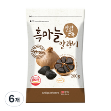 흑마늘말랭이, 200g, 6개