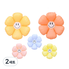 P&B UNITY 霧面馬卡龍微笑雛菊氣球組, 2套, 10