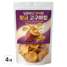 달콤하고 콰삭한 황금 고구마칩, 500g, 4개