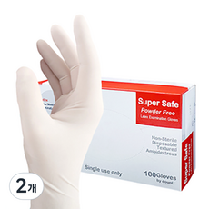 프리세이프 파우더 프리 라텍스 장갑 M 100p, 2개