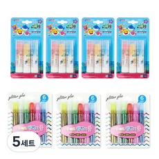 紙樂園 碰碰狐鯊魚寶寶國家池 10g*3種*4入+閃亮亮紙 6色 3入組, 5組