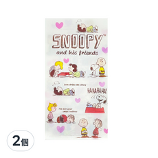文品 SNOOPY 經典版 雙層文件萬用收納袋, 款式隨機, 2個