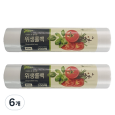 Maygreen 위생롤백, 중(25 x 35 cm), 200개입, 6개