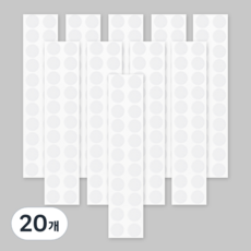 comet 家用圓形魔鬼氈膠帶 20mm 11對, 20個