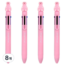 ii GEN 一正 朝鮮文具坊 打工用6色原子筆 0.7mm, 8個, 粉紅色