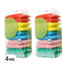 트리스타 쓰리스타 별표 폴리 스폰지 수세미, 10개, 4세트