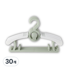 잇곰 아동용 미끄럼방지 옷걸이, 30개, 그린