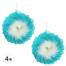 플라워 목욕 샤워볼, 블루, 4개, 1개입