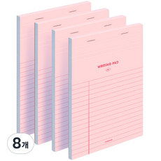 motemote 書寫墊筆記本 B6, 粉紅色, 60張, 8個