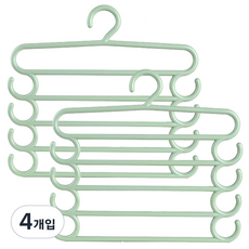 마켓감성 다기능 바지걸이, 그린, 4개