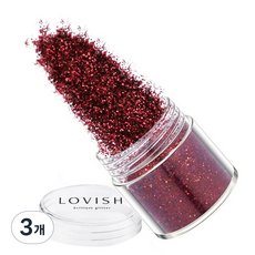 러비쉬 프리미엄 네일 글리터 10g, LVS-014 버건디, 3개