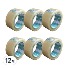 대용량 박스 테이프 4.5cm x 100m, 투명화이트, 12개