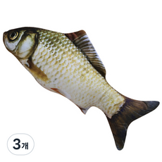 블럭마트 고양이 캣잎 캣닢 봉제장난감 40cm, 붕어, 3개