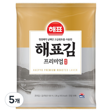 해표 김 프리미엄 전장, 5개, 28g