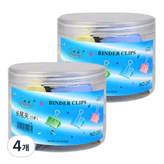 블루마토 더블클립 집게8 NO.260 51mm 4컬러, 12개입, 4개