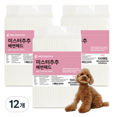 미스터추추 강아지 배변패드 플러스 20g, 100개입, 12개