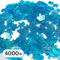 透明皇冠胸針配件, 4000件, 藍色