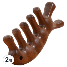 Moneyfull 頭皮全身按摩器 木製刮痧板, 2個, 混合色