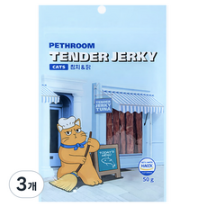 페스룸 텐더 저키 캣츠, 혼합맛(소고기/닭), 50g, 3개
